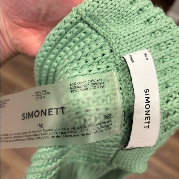 Simonett Spring Nanu Green Multiway Knit Crop Top Cotton - Picture 5 of 6